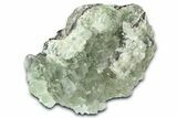Green Cubic Fluorite Crystal Cluster on Matrix - China #372108-2